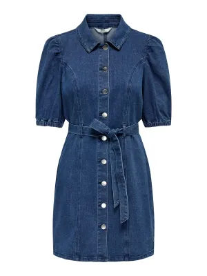 ONLVIBBE SS BELT DNM DRESS NOOS Medium Blue Denim