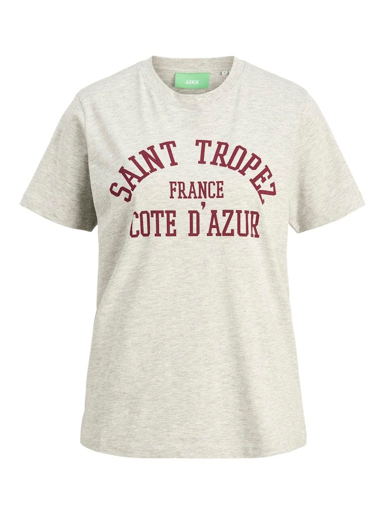 JXMERLE REG SS TEE JRS Light Grey Melange-SAINT TROP