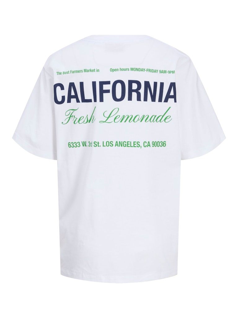JXZOEY LOOSE SS TEE JRS Bright White-CALIFORNIA