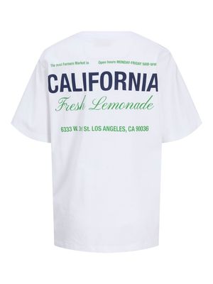 JXZOEY LOOSE SS TEE JRS Bright White-CALIFORNIA