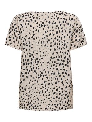 JDYTROYA LIFE S/S O-NECK TOP WVN DIA Silver Lining-04-25-28 BLACK