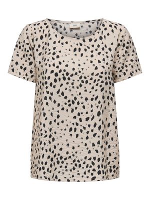JDYTROYA LIFE S/S O-NECK TOP WVN DIA Silver Lining-04-25-28 BLACK