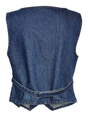 NMSANJA DENIM WAISCOAT AZ382DB CURVE Dark Blue Denim