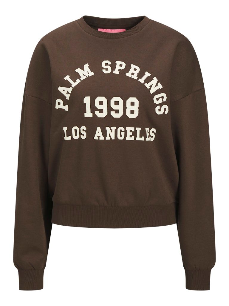 JXMERLE RLX SHORT LS CREW SWT LN Bracken/PALM SPRINGS