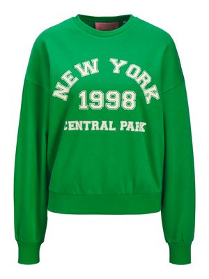 JXMERLE RLX SHORT LS CREW SWT LN Green Bee/NEW YORK