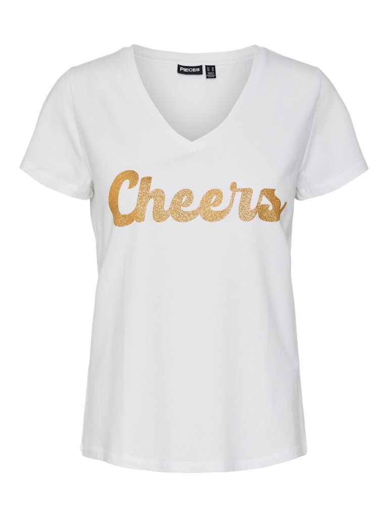 PCMERIMA SS T-SHIRT FC BC Bright White/CHEERS