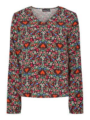 PCSOLARIS LS TOP WVN Black-Heart ditsy