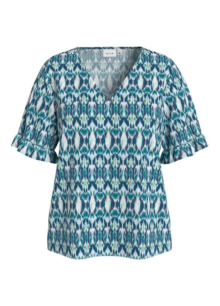 VINELLE S/S TOP/KA Snow White-GRAPHIC BLUE