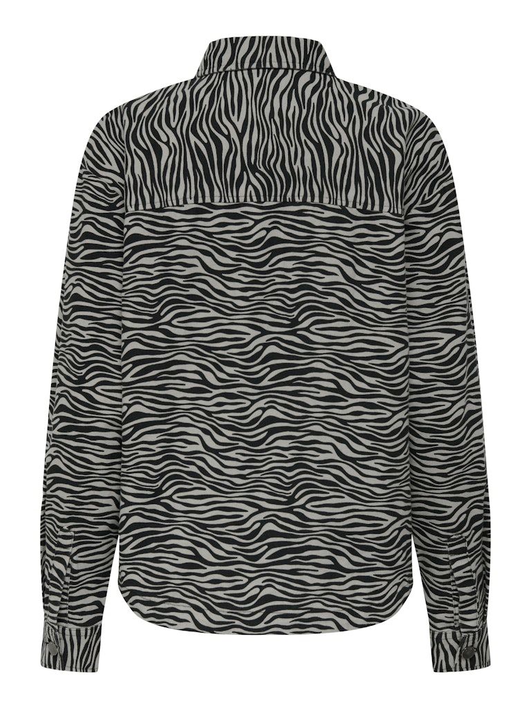 JDYRAY L/S SHACKET PNT Ultimate Grey-BLACK ZEBRA
