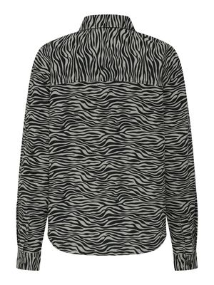 JDYRAY L/S SHACKET PNT Ultimate Grey-BLACK ZEBRA