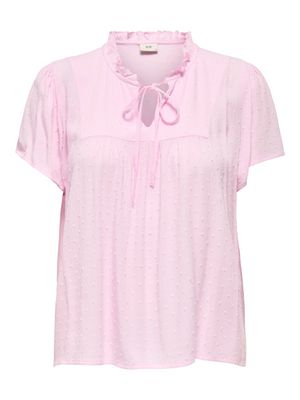 JDYLIMA LIFE S/S TOP WVN NOOS Pink Lady