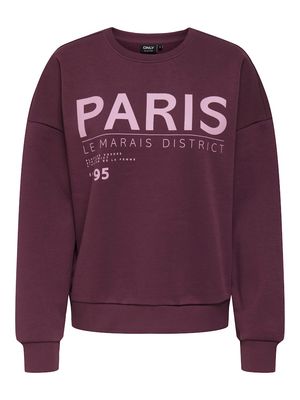 ONLZENJA BOXY L/S BOX SWT Mauve Wine/Paris
