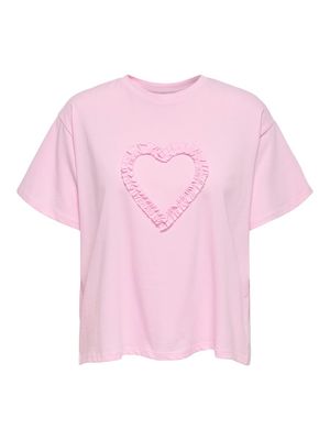 ONLZAMMY S/S TEE BOX JRS Pink Lady-HEART