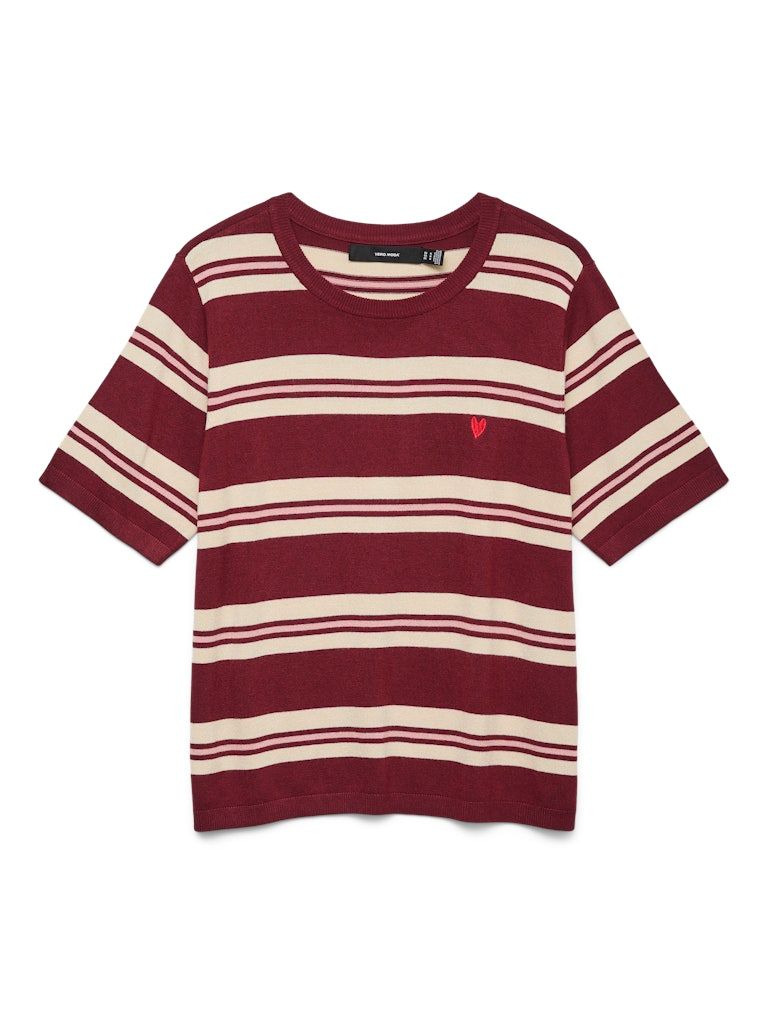 VMCARMELIA SS O-NECK PULLOVER Syrah-W ROSE ELGANCE N BIRCH