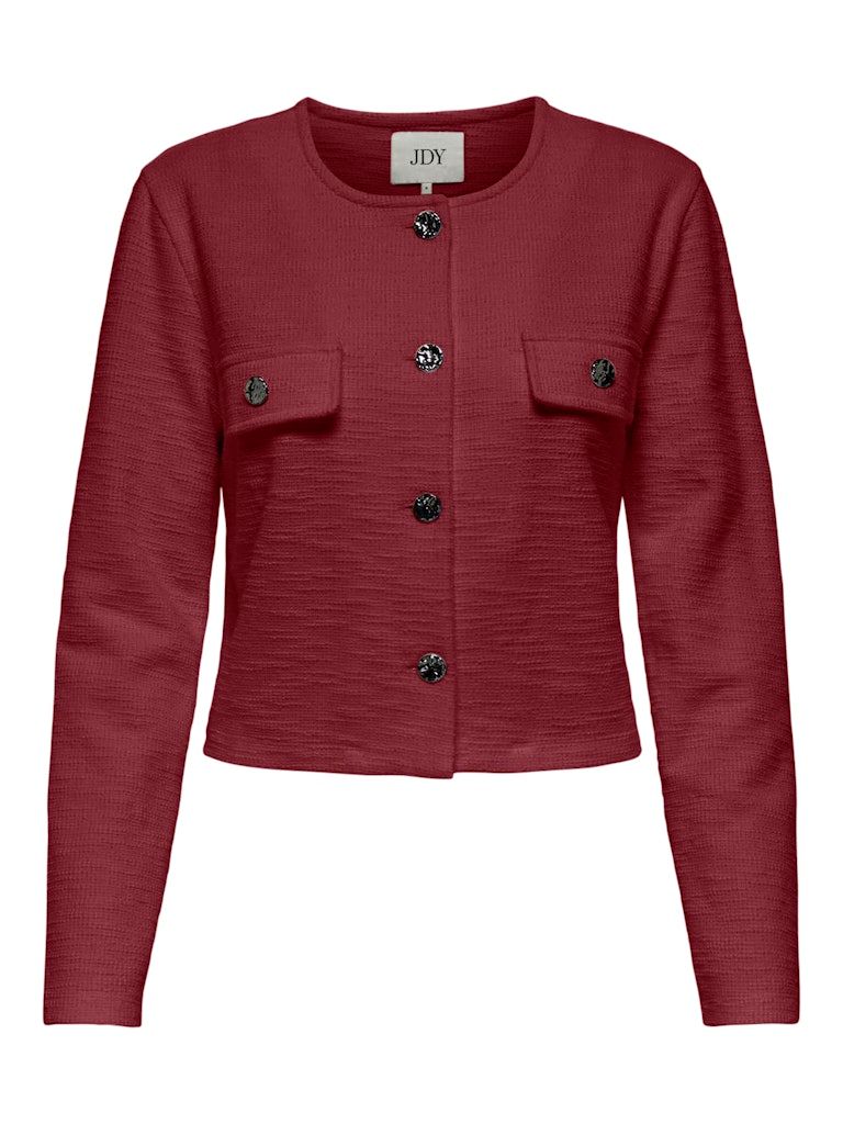 JDYALLY L/S BOUCLE BLAZER JRS Cabernet