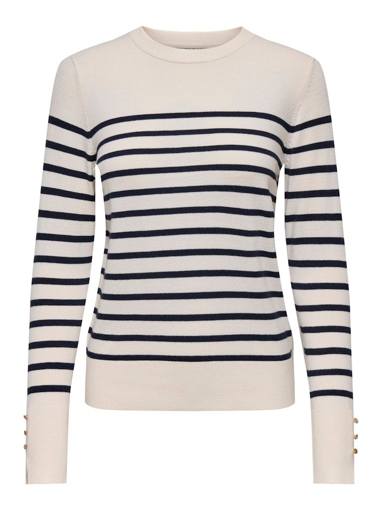 JDYMALOU L/S ON BUTTON PULLOVER KNT NOOS Eggnog/SKY CAPTAIN