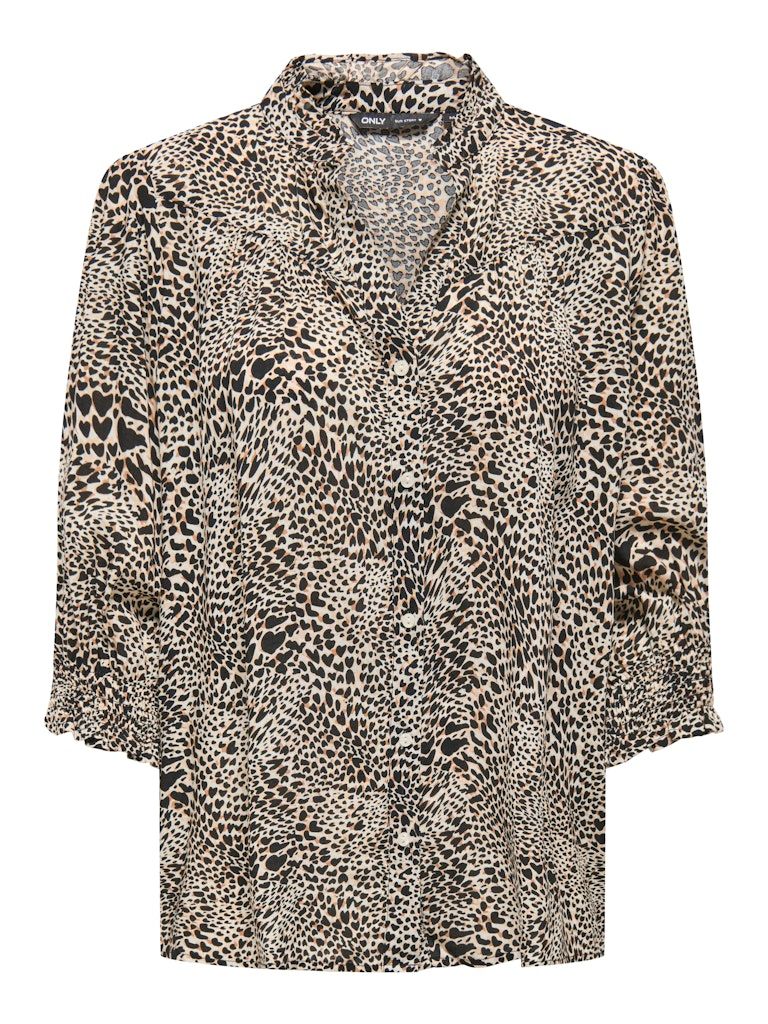 ONLRAYA 3/4 SHIRT WVN NOOS Pumice Stone-ALMA HEART LEO
