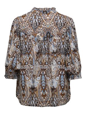 ONLRAYA 3/4 SHIRT WVN NOOS Chicory Coffee-BOLZANO