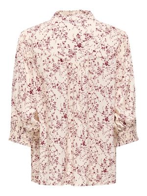 ONLRAYA 3/4 SHIRT WVN NOOS Egret-ZINFANDEL FLOWER