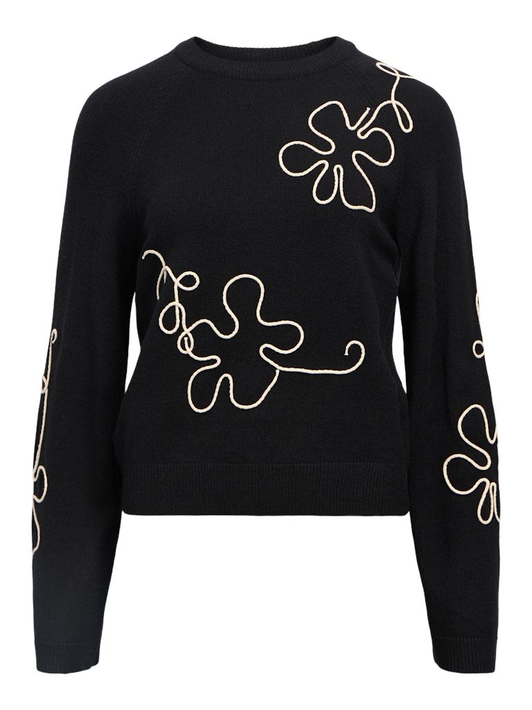 OBJLANEY RUBIN LS PULLOVER NOOS Black-Sandshell new floral