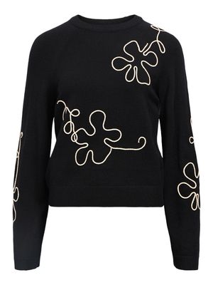 OBJLANEY RUBIN LS PULLOVER NOOS Black-Sandshell new floral