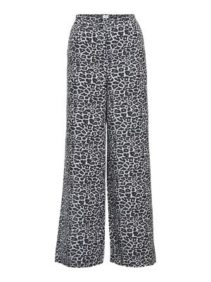 OBJALBA LISA WIDE PANT PRINT NOOS Grey/Leo