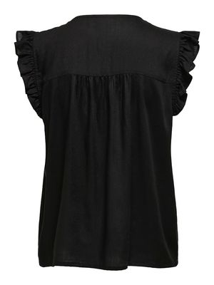 PGTALLA LIFE S/L EMB TOP WVN Black/EMB