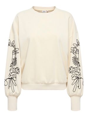ONLBROOKE L/S O-NECK DETAIL SWT NOOS Birch/Black Magnolia