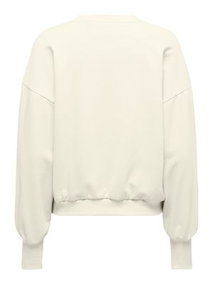 ONLBROOKE L/S O-NECK DETAIL SWT NOOS Birch-Black draw flower
