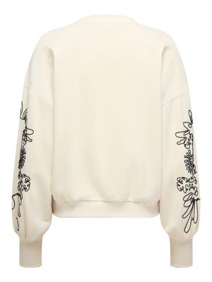 ONLBROOKE L/S O-NECK DETAIL SWT NOOS Birch/Black Magnolia