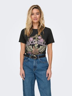 ONLLUCY LIFE REG S/S TOP JRS NOOS Black/Rock