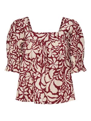 PGNARRI 2/4 BOW TOP WVN Merlot/NARRI PRINT