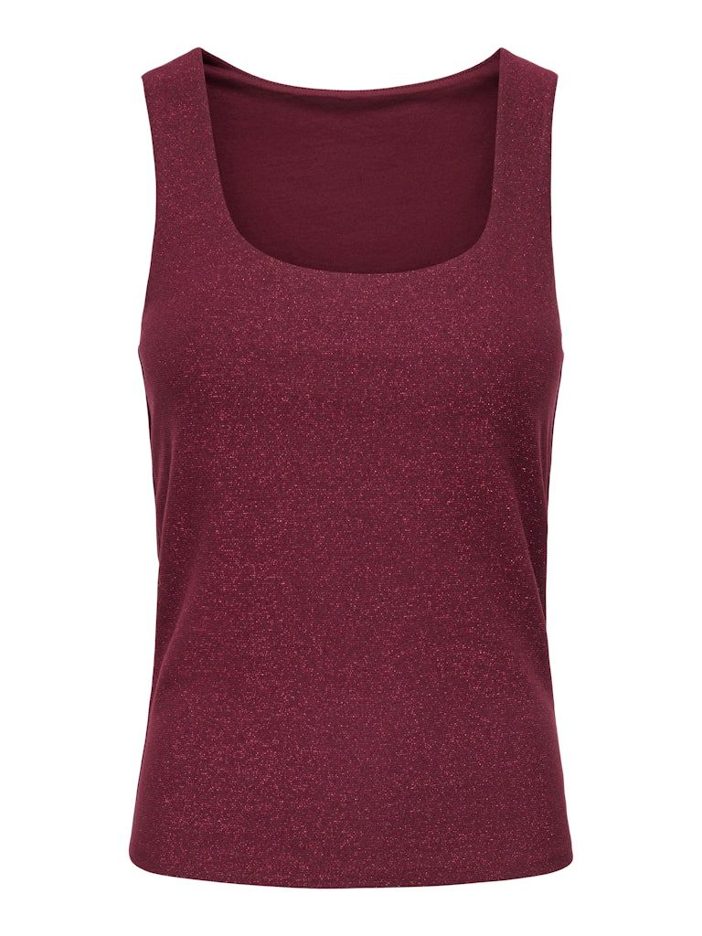 ONLEA GLITTER S/L 2-WAYS TOP JRS NOOS Chocolate Truffle-Chocolate