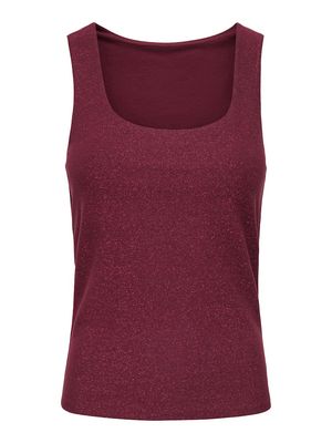 ONLEA GLITTER S/L 2-WAYS TOP JRS NOOS Chocolate Truffle-Chocolate