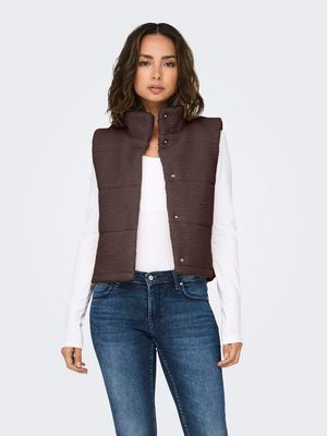 ONLSANDRA TEDDY WAISTCOAT LIFE OTW NOOS Seal Brown