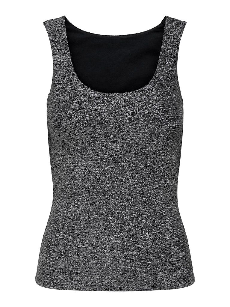 ONLEA GLITTER S/L 2-WAYS TOP JRS NOOS Black-Silver glitter