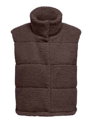 ONLSANDRA TEDDY WAISTCOAT LIFE OTW NOOS Seal Brown