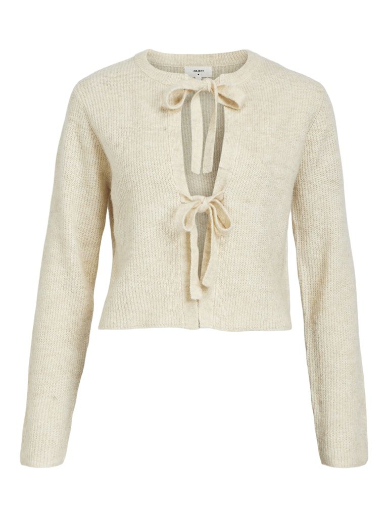 OBJPARVI KNIT CARDIGAN NOOS Sandshell/Melange 183