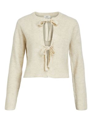 OBJPARVI KNIT CARDIGAN NOOS Sandshell/Melange 183