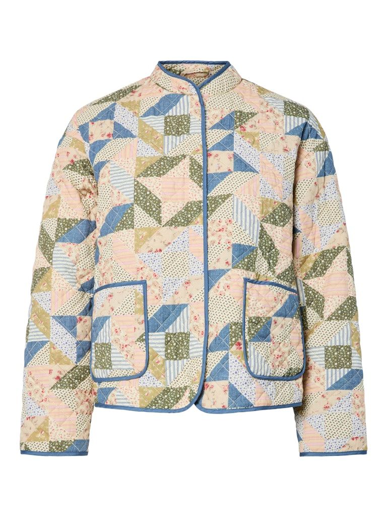 PCRIKKE QUILTED JACKET NOOS Birch/PATCHWORK