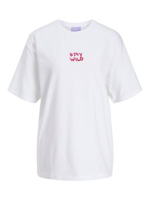 JXMILLOW LOOSE SS TEE JRS Bright White-I WANNA BE A COW