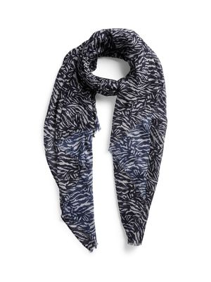 PCELFRIDA LONG SCARF NOOS BC Black-ZEBRA
