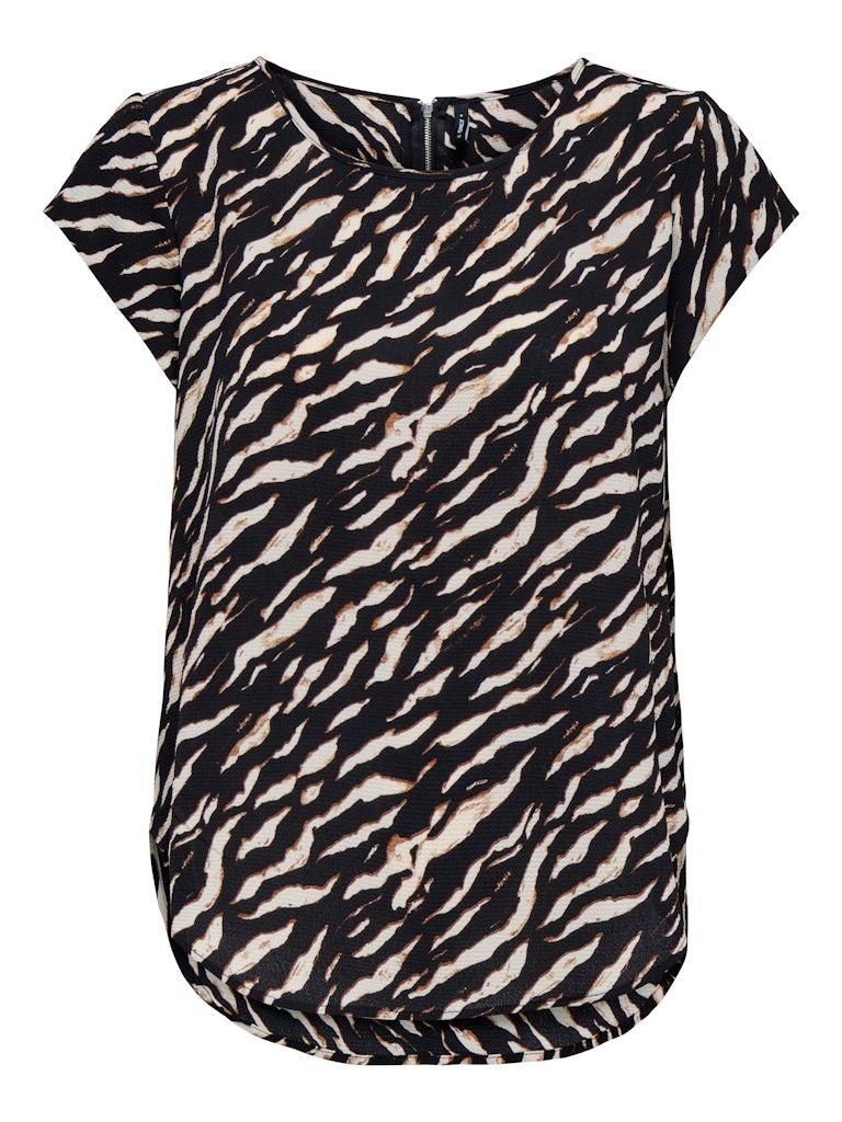 ONLVIC S/S AOP TOP NOOS WVN Brush/DERIFTING ZEBR