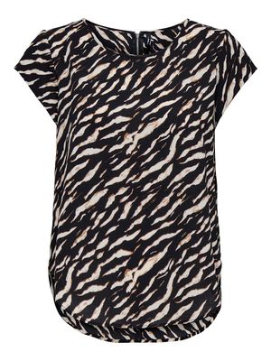 ONLVIC S/S AOP TOP NOOS WVN Brush/DERIFTING ZEBR