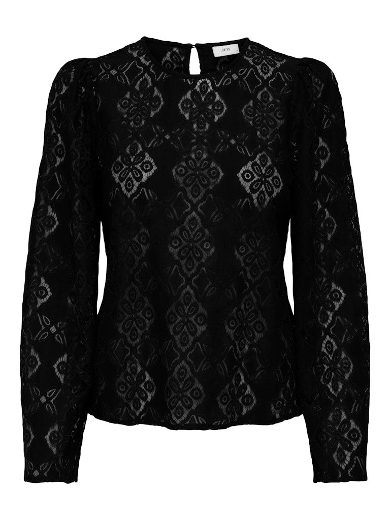 JDYHURRAY L/S LACE TOP JRS Black
