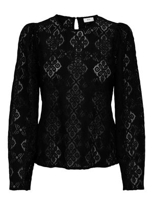 JDYHURRAY L/S LACE TOP JRS Black