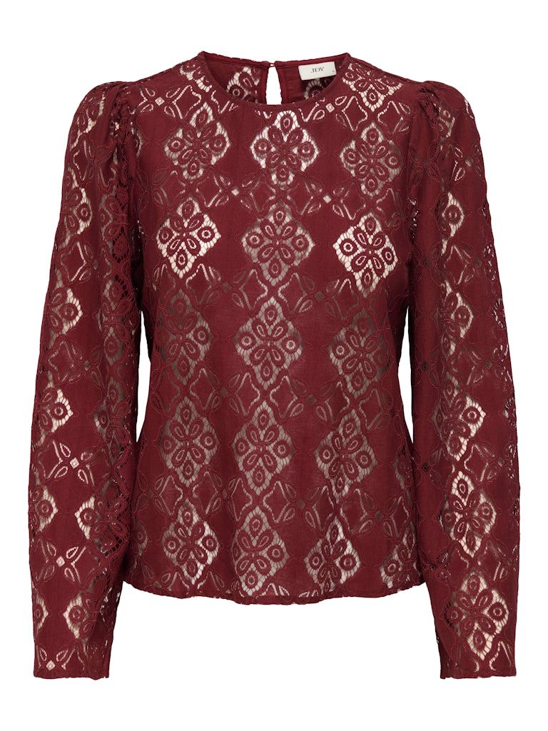 JDYHURRAY L/S LACE TOP JRS Cabernet