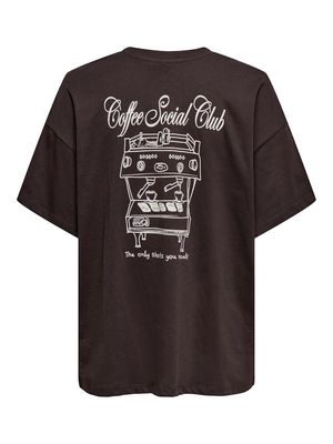 ONLVIVVI LIFE S/S LOVELY TOP JRS Seal Brown/Coffee