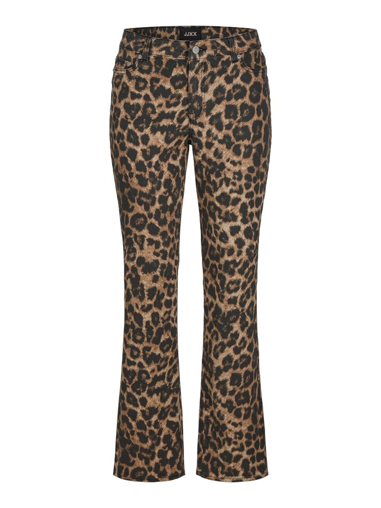 JXTATIANA LEO SLIM STRA MW PANT PNT Cornstalk/LEOPARD