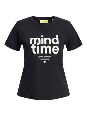 JXMIMI SS PRINT TEE JRS Black-Mind time